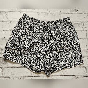 Woolworths Black and White Leopard Print Shorts